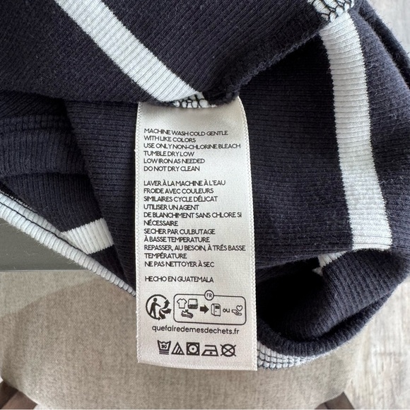 Mauve Cropped Black and White Striped Ribbed Tank Top - Picture 3 of 9